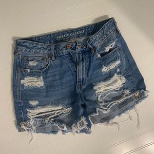 American Eagle Distressed Denim Tomgirl Shorts
